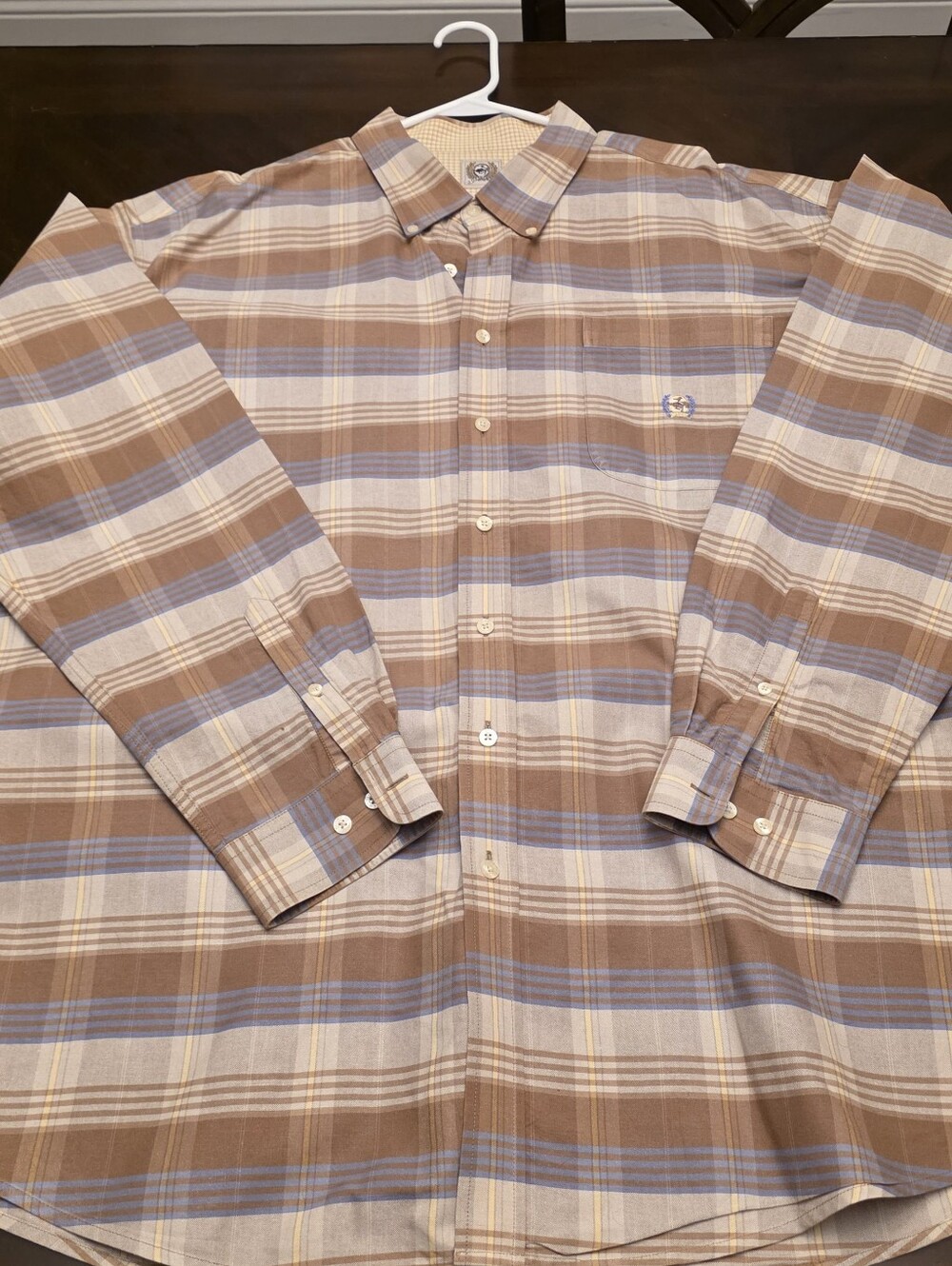 Cinch Men's Plaid Button-Down Shirt - Brown & Light Blue